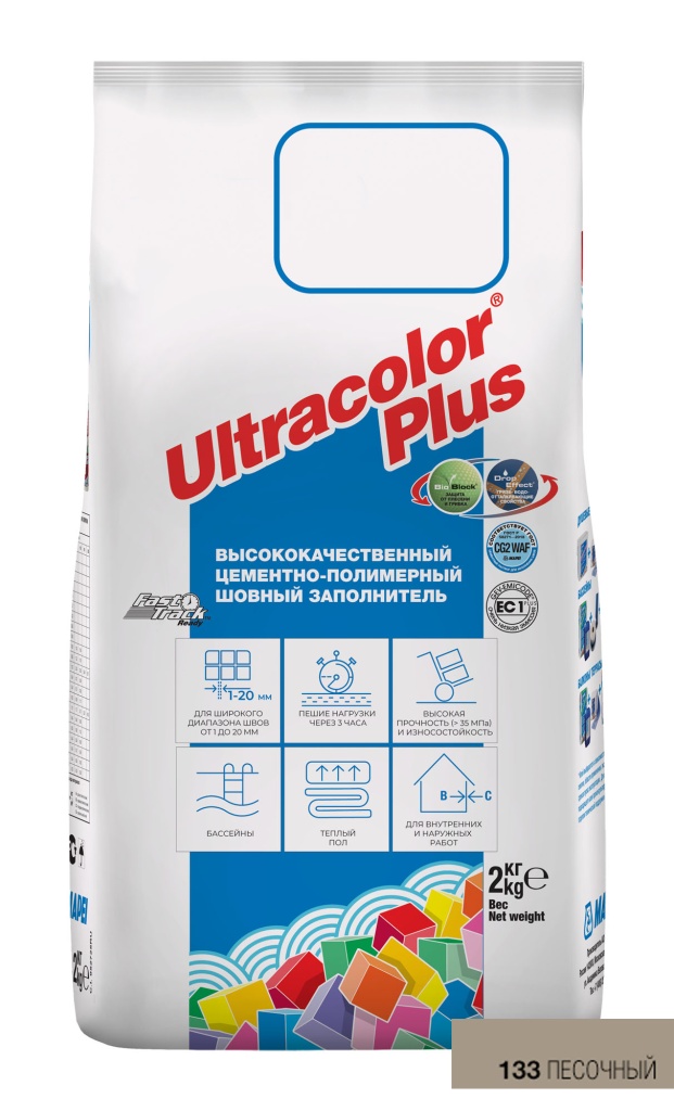 MAPEI mapei ultracolor plus №133 песочный 2 кг затирка для швов