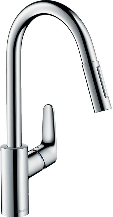 HANSGROHE 31815000 hg focus смеситель для кухни однорычажный с выдвиж. душем,1/2