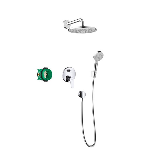 HANSGROHE 27958000 hg design showerset s/focus  душевая система скрытого монтажа хром