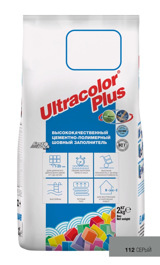 MAPEI mapei ultracolor plus №112 серая 2 кг затирка для швов