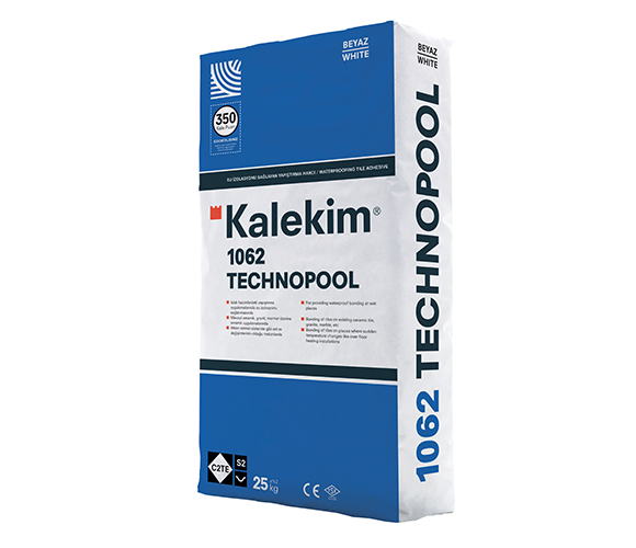 KALEKIM 1062 technopool клей для облицовки бассейна на цементной основе, белый 25 кг