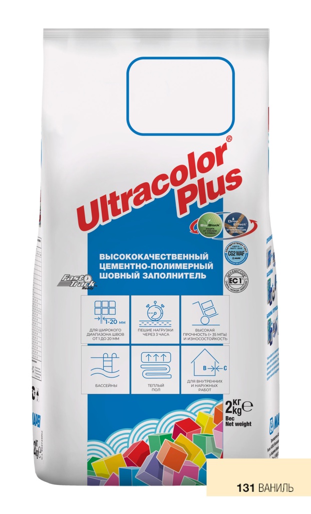 MAPEI mapei ultracolor plus №131 ваниль 2 кг затирка для швов