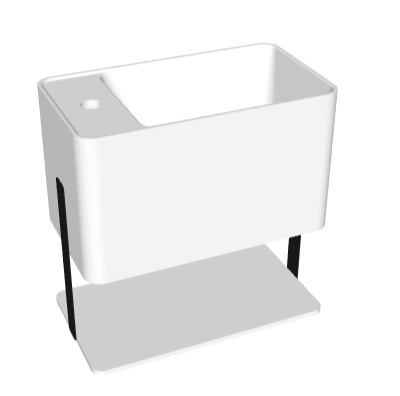 LAVABO PLAY 45  LAVABO PLAY 45 SX Раковина настенная 45x25x26 белая матовая левая + полка