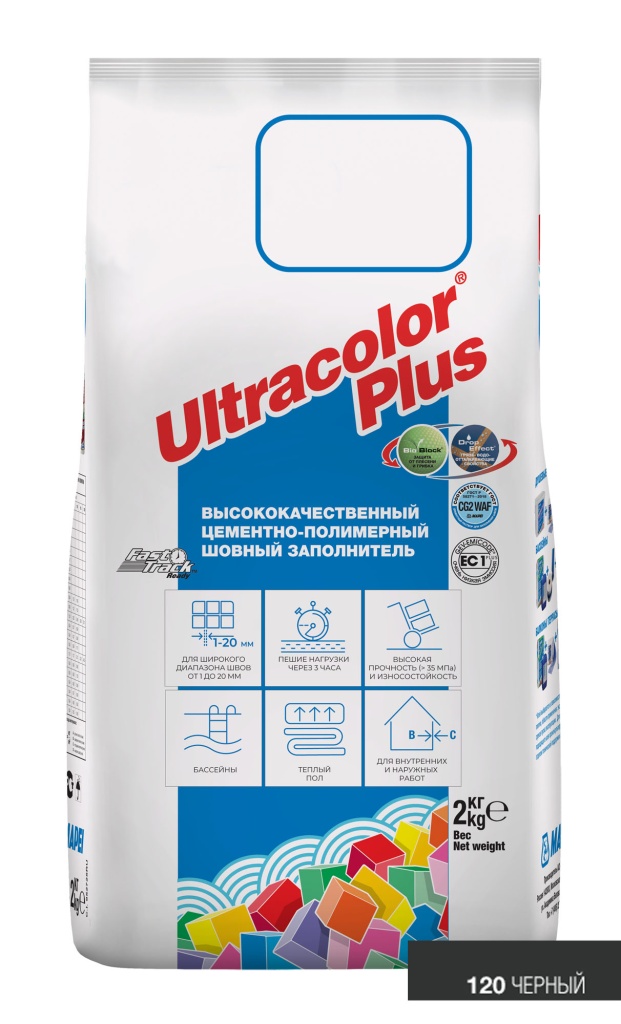 MAPEI mapei ultracolor plus №120 черная 2 кг затирка для швов