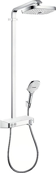 HANSGROHE 27126400 hg душевой комплект showerpipe с термостатом, переключение кнопкой, хром/ белый