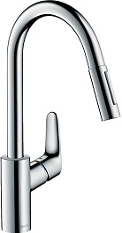 HANSGROHE 31815000 hg focus смеситель для кухни однорычажный с выдвиж. душем,1/2