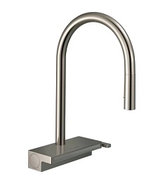 HANSGROHE 73831800 hg m81 aquno select 170 смеситель для кухни сталь 