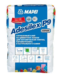 MAPEI adesilex p9 grey высококачественный клей на цементной основе, серый (25 кг) 