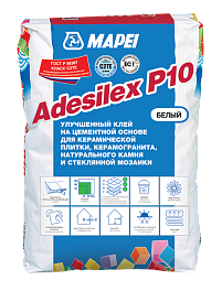 MAPEI adesilex p10 улучшенный клей на цементной основе  для керамической плитки, керамогранита 25 кг