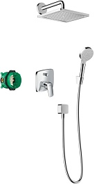 HANSGROHE 27957000 hg design showerset e/logis  душевая система скрытого монтажа хром