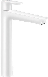 HANSGROHE 71716700 talis e смеситель для раковины 240, однорычажный, со сливным гарнитуром, белый матовый 