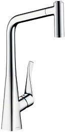 HANSGROHE 14820000 hg metris смеситель для кухни с выдвижным душем, хром