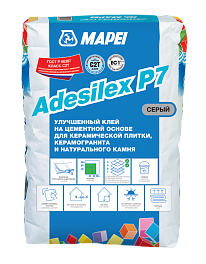MAPEI adesilex p7 клей на цементной основе для керамической плитки серый 25 кг